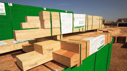 Image of Ƶ engineered wood products.