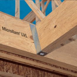 Image of Microllam LVL Beams used on a worksite.